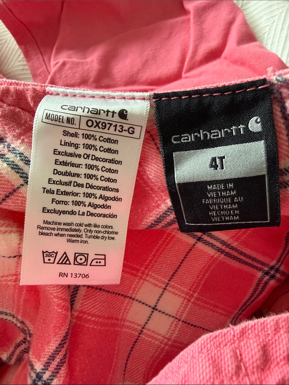 Carhartt  Pink Corduroy Overalls - Picture 5 of 5